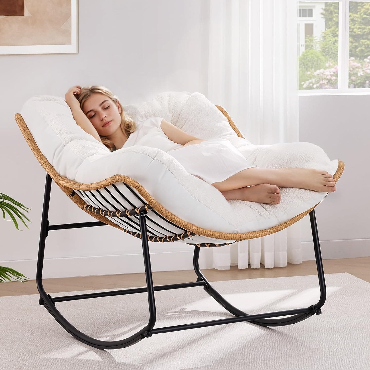 Product image of ONBRILL Oversized Papasan Rocking Chair